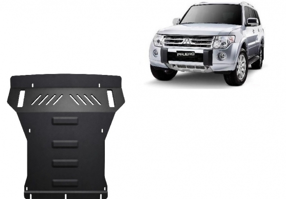 Unterfahrschutz für Motor und  kühler aus Stahl für  Mitsubishi Pajero 4 (V80, V90)