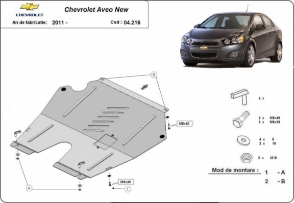 Unterfahrschutz für Motor der Marke Chevrolet Aveo