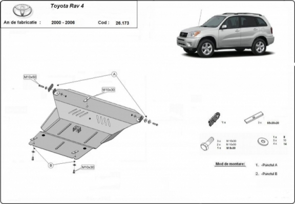 Unterfahrschutz für Motor der Marke Toyota Rav4