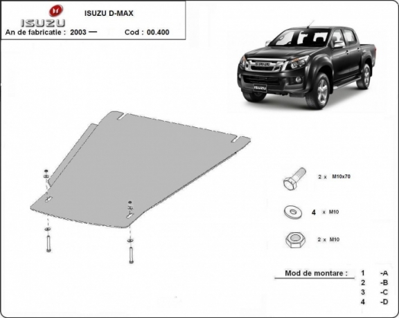 Stahl Getriebe Schutz für  Isuzu D-Max