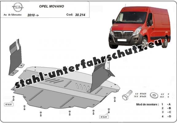 Unterfahrschutz für Motor der Marke Opel Movano B 