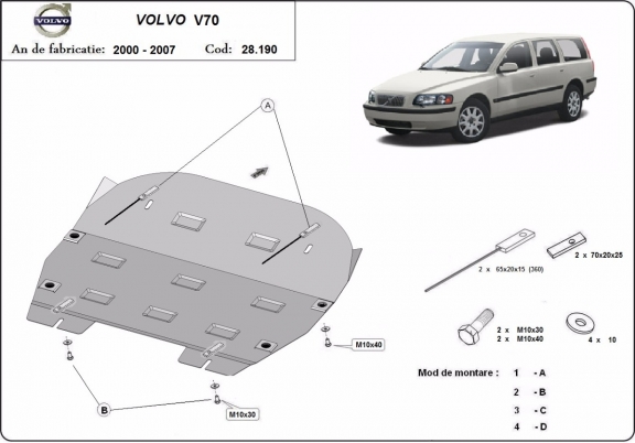 Unterfahrschutz für Motor der Marke Volvo V70