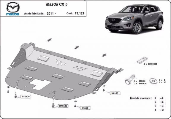 Unterfahrschutz für Motor der Marke Mazda CX5