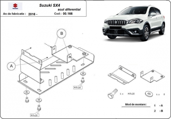 Stahl Differentialschutz für  Suzuki SX4
