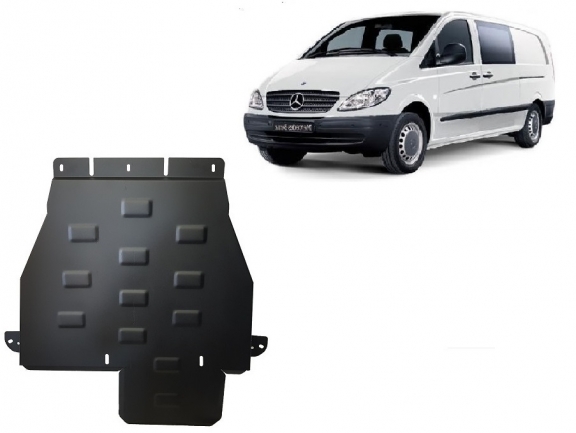 Stahl Getriebe Schutz für Mercedes Vito W639 - 4x4 - Automatikgetriebe