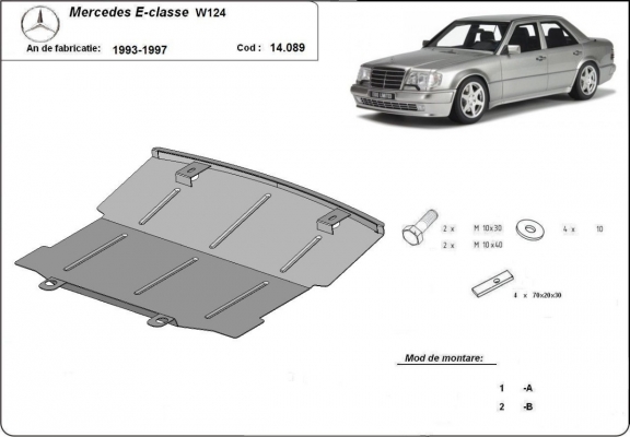 Unterfahrschutz für Motor der Marke Mercedes E-Classe W124 