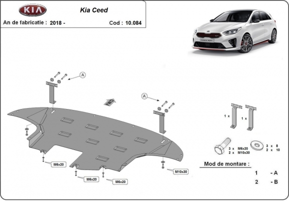 Unterfahrschutz für Motor der Marke Kia Ceed 