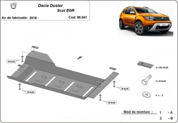 Stahlschutz für EGR, system STOP&GO der Marke  Dacia Duster