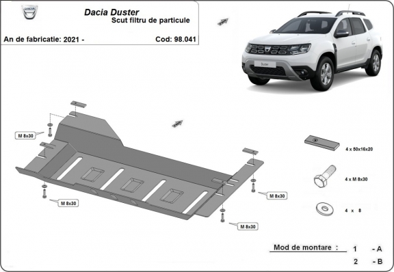 Stahlschutz für DPF der Marke  Dacia Duster