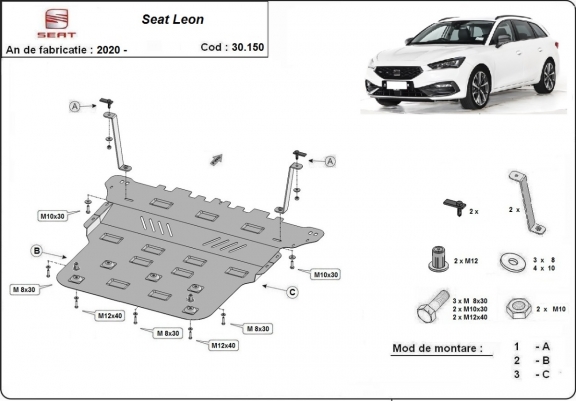 Unterfahrschutz für Motor der Marke Seat Leon Mk4