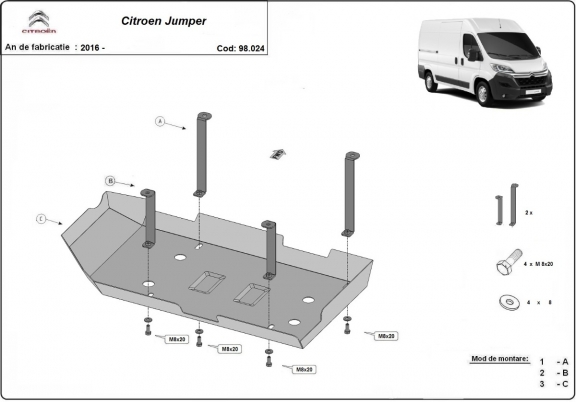 Stahlschutz für AdBluetank der Marke Citroen Jumper
