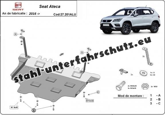 Aluminium Unterfahrschutz für Motor der Marke Seat Ateca