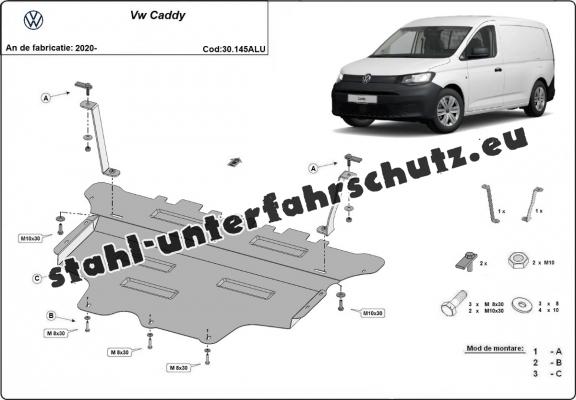 Aluminium Unterfahrschutz für Motor der Marke VW Caddy