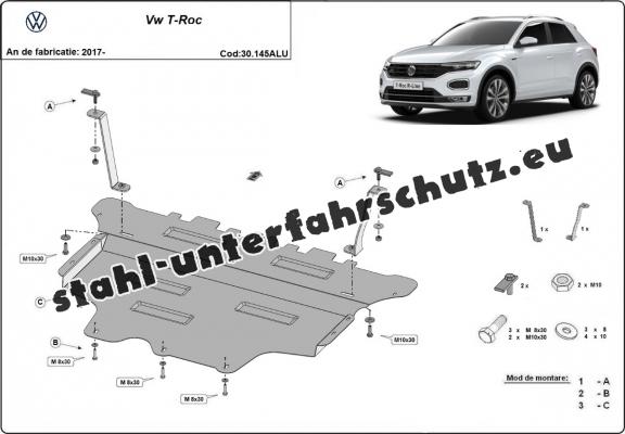 Aluminium Unterfahrschutz für Motor der Marke Volkswagen T-Roc