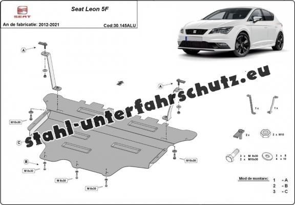 Aluminium Unterfahrschutz für Motor der Marke Seat Leon Mk3 5F