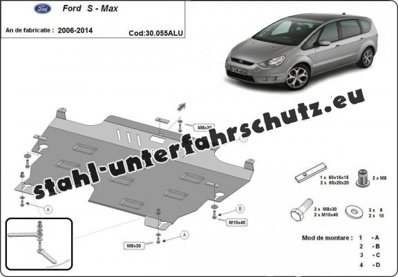 Aluminium Unterfahrschutz für Motor und Getriebe für den Ford S-Max
