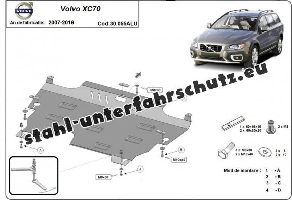 Aluminium Unterfahrschutz für Motor und Getriebe für den Volvo XC70