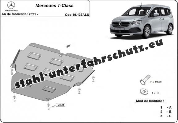 Aluminium Unterfahrschutz für Motor der Marke Mercedes T-Class