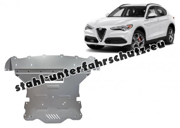 Aluminium Unterfahrschutz für Motor und Getriebe für den Alfa Romeo Stelvio