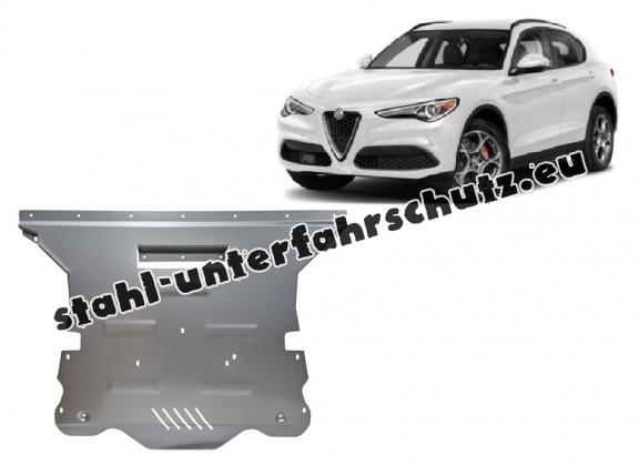 Aluminium Unterfahrschutz für Motor und Getriebe für den Alfa Romeo Stelvio