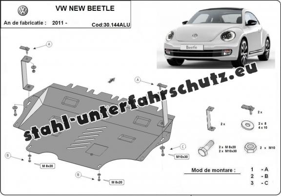 Aluminium Unterfahrschutz für Motor und Getriebe für den Volkswagen New Beetle