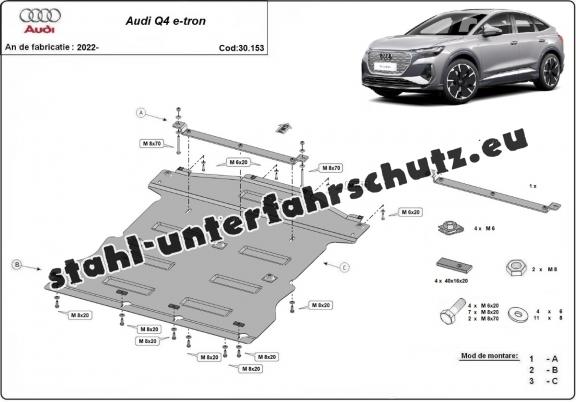 Unterfahrschutz für Motor der Marke Audi Q4 e-tron