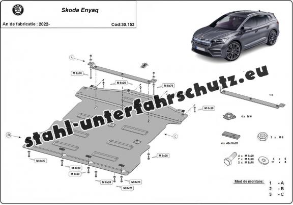 Unterfahrschutz für Motor der Marke Skoda Enyaq
