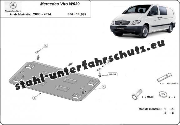 Unterfahrschutz für Motor der Marke Mercedes Vito W639 - 2.2 D 4x2, 4x4