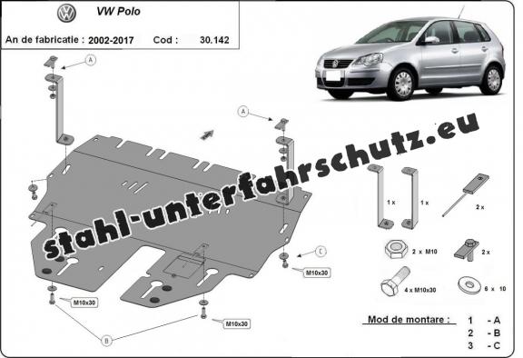 Unterfahrschutz für Motor der Marke VW Polo Benzin