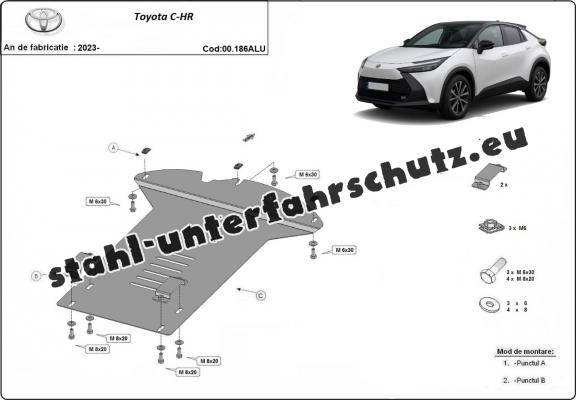 Aluminium-Katalysatorschutz / Kat-Schloss für Toyota C-HR