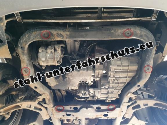 Unterfahrschutz aus verzinktem Stahl für Motor der Marke Volkswagen Transporter T6.1Caravelle
