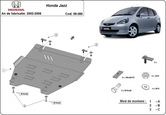 Unterfahrschutz für Motor der Marke Honda Jazz