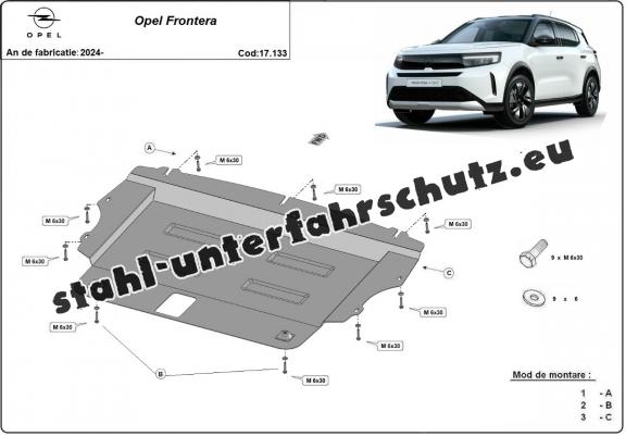 Unterfahrschutz für Motor und Getriebe aus Stahl für Opel Frontera