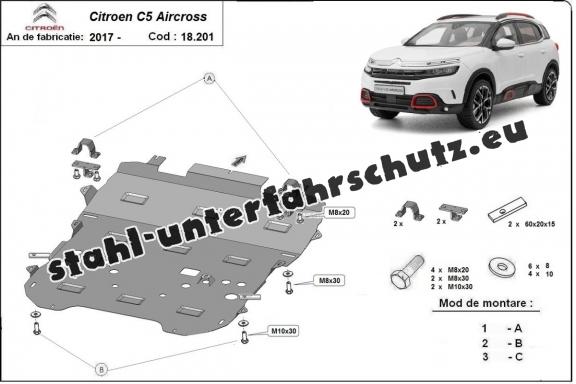 Unterfahrschutz für Motor der Marke Citroen C5 Aircross