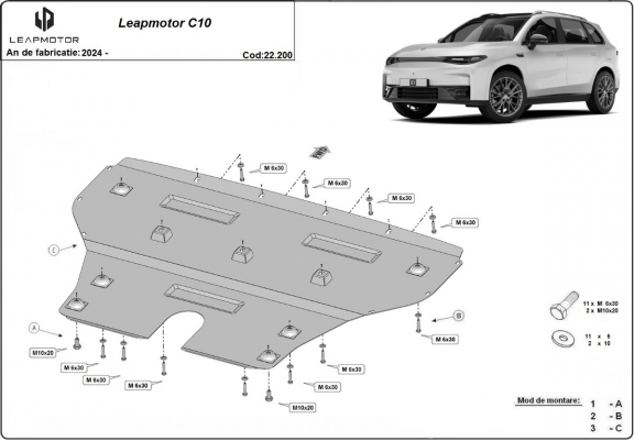 Unterfahrschutz für Motor der Marke Leapmotor C10