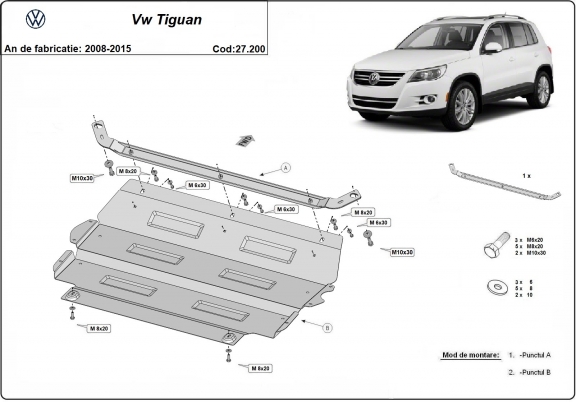 Unterfahrschutz für Motor der Marke VW Tiguan