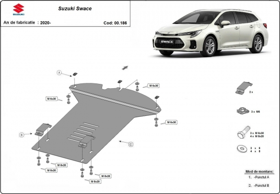 Unterfahrschutz für Katalysator/cat lock der Marke Suzuki Swace