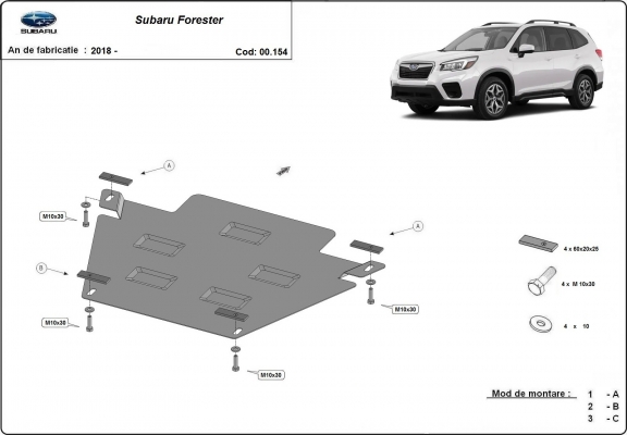 Stahl Getriebe Schutz für Subaru Forester 5