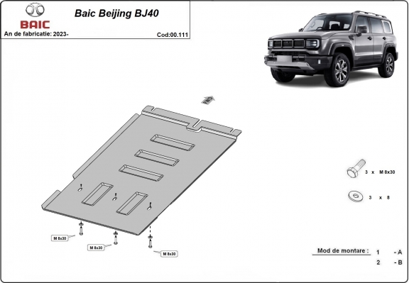 Stahl Getriebe Schutz für Baic Beijing BJ40