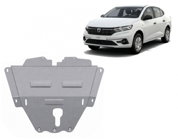 Aluminium Unterfahrschutz für Motor und Getriebe für den Dacia Logan