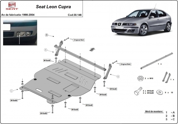Unterfahrschutz für Motor der Marke Seat Leon Cupra Mk1
