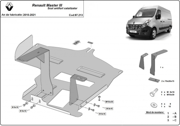 Unterfahrschutz für Katalysator/cat lock der Marke Renault Master