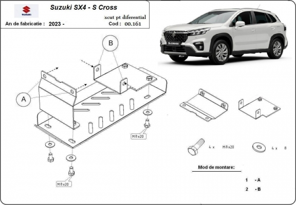 Unterfahrschutz für Motor der Marke Suzuki S-Cross - Aktionspaket