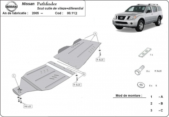 Unterfahrschutz für Getriebe und Differential aus  Nissan Pathfinder