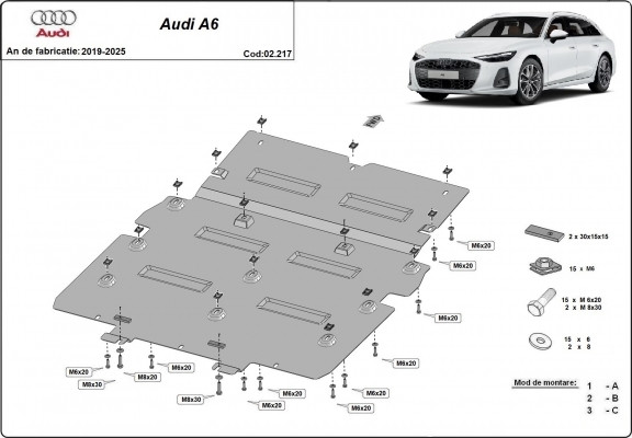 Stahl Getriebe Schutz für Audi A6A6