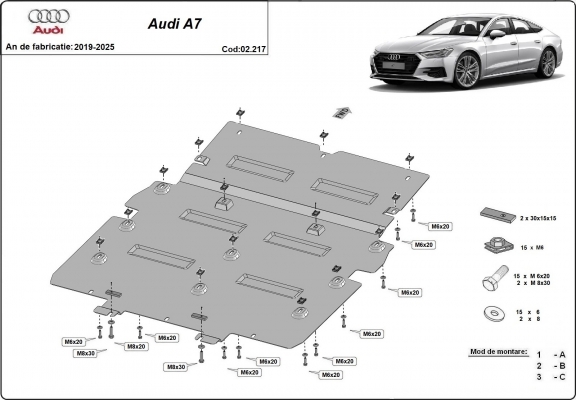 Stahl Getriebe Schutz für Audi A7A7