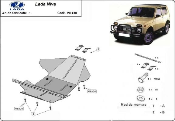 Unterfahrschutz für Motor der Marke Lada Niva