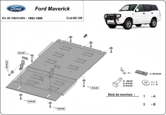 Stahl Getriebe Schutz für Ford Maverick 