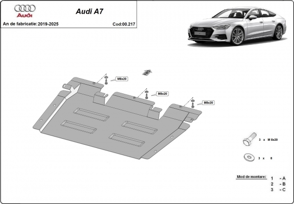 Stahl Getriebe Schutz für Audi A7A7