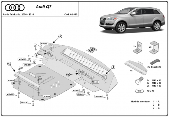 Unterfahrschutz für Motor der Marke Audi Q7